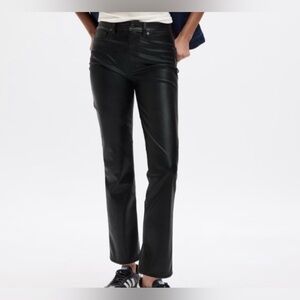 GAP high-rise vegan leather soft jeans pants 12/31s NWOT